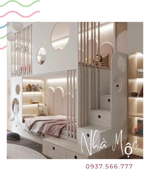 GIƯỜNG TẦNG NM120 – GIƯỜNG TẦNG TRÊN 40TR | Nội thất Nhà Mộc