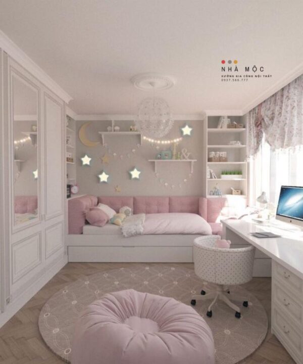 PHÒNG NGỦ BÉ GÁI | Nội thất Nhà Mộc