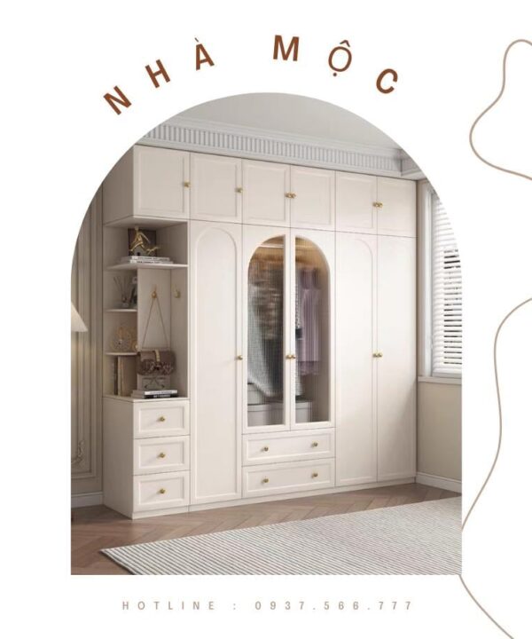 TỦ ÁO NM115 – PHÒNG NGỦ CAO CẤP | Nội thất Nhà Mộc