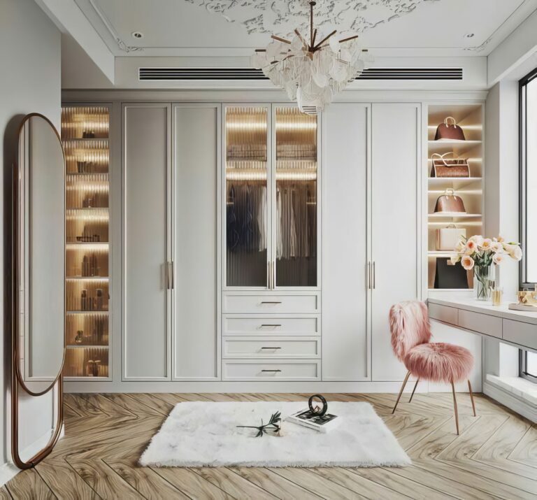 Kích thước: D3m2 x C2m4 x S60cm
Chất liệu: MDF melamine lõi xanh chống ẩm, cánh chạy pano, kính mỹ thuật
Giá: 28.500.000đ