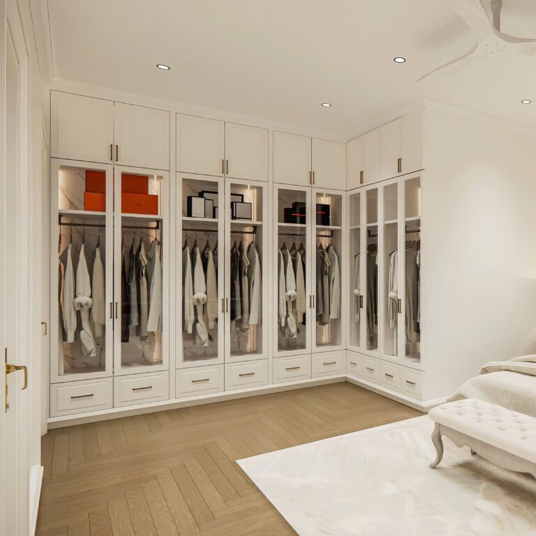 Kích thước: D2m4 x C2m4 x S60cm
Chất liệu: MDF melamine lõi xanh chống ẩm, cánh chạy pano, kính cường lực
Giá: 24.000.000đ
