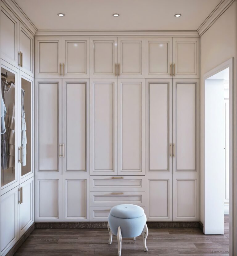 Kích thước: D2m4 x C2m4 x S60cm
Chất liệu: MDF melamine lõi xanh chống ẩm, cánh chạy pano, kính cường lực
Giá: 18.000.000đ